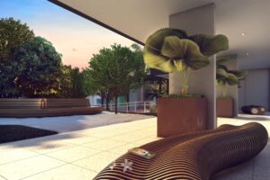 Lounge Externo junto a Praça